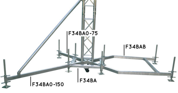 Outrigger + queer bracing 150cm ALU