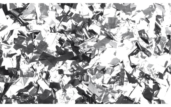 Show Confetti Metal Silver Rectangle 1 kg