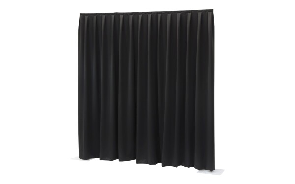 P&D Curtain - Molton CS 300gr/m² Pleated Black 300x400cm