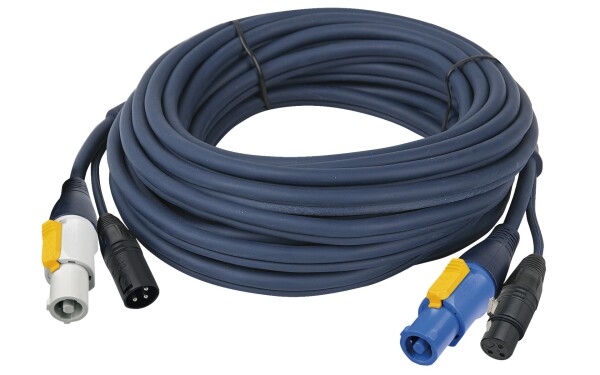 Powercon/XLR M - Powercon/XLR F 6 m DMX / Power