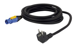 Powercable Powercon to Schuko 3 m, 3x 1,5 mm2