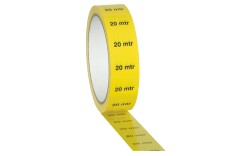 Markertape 25 mm/33 m 20 m indicator Yellow