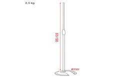 Microphone pole with counterweight 870-1500mm
