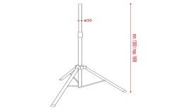 Air Pressure Speaker Stand 35mm Aluminium 1300-1900mm 40Kg