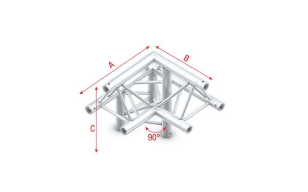 Corner 90° down left, apex up Deco-22 Triangle