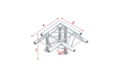 Corner 90° down left, apex up Deco-22 Triangle