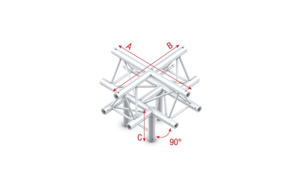 Cross + down 5-way, apex up Deco-22 Triangle