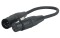XLR M 5-pin to XLR F 3-pin, 25 cm black