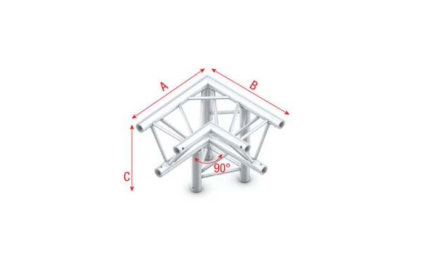 Corner 90° down right, apex down Pro-30 Triangle F