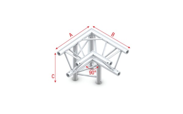 Corner 90° down left, apex down Pro-30 Triangle F