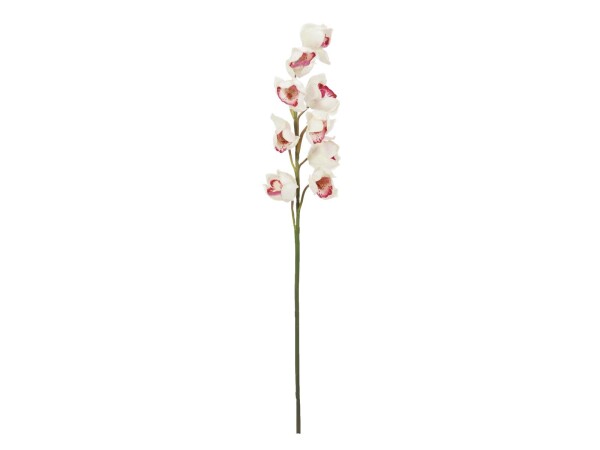 Cymbidiumzweig, künstlich, weiß-pink, 90cm