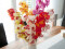 Cymbidium branch, artificial, red, 90cm