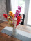 Cymbidium branch, artificial, red, 90cm