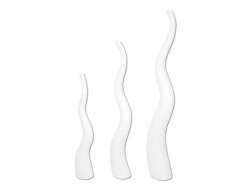 Designvase WAVE-150, weiß