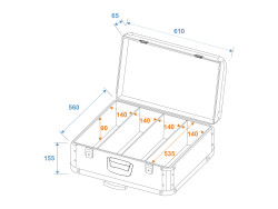 CD Case, black, 200 CDs, with Trolley