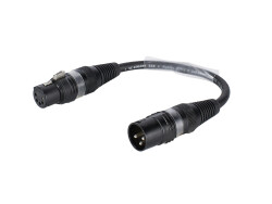 Adapterkabel 3pol XLR(M)/5pol XLR(F) sw