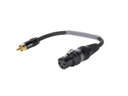 Adaptercable XLR(F)/RCA(M) 0.15m bk