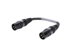 Adapterkabel XLR(M)/XLR(M) 0,15m sw