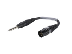 Adaptercable XLR(M)/Jack stereo 0.15m bk