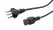 Netzkabel schwarz, CH-Stecker 2P+E, 2m