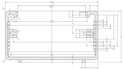 Alu-ABS-Box 103 x 36,5 x 167 mm