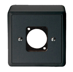 Contrik AP-EDIZIOdue D-Serie Einbaubuchse,74x74mm,schwarz