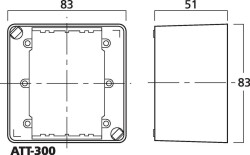 Aufputz AP-Gehaeuse 83x83x51mm