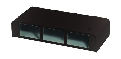 Anschlussbox f. 3FLF, sw, Stahlblech, Ruecks.