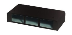 Anschlussbox f. 3FLF, sw, Stahlblech, Ruecks.