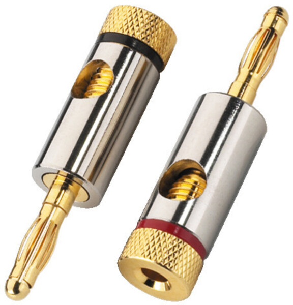 LS-Bananenstecker-Paar Mix rot-schwarz d:6.5mm