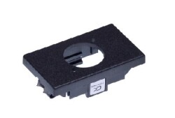 FLF Montageplatte schw. 63x38mm 1x D-Serie