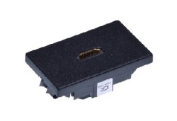 FLF schwarz bestueckt mit HDMI-Durchfuehrung