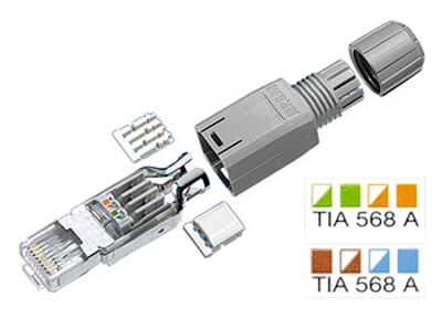 Datenstecker RJ45, Feldkonfektionierbar, IP20