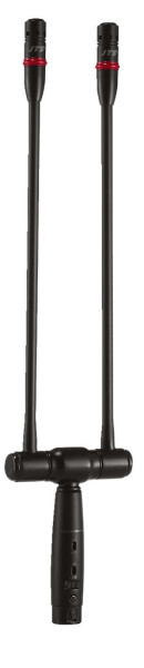Doppel-Schwanenhals-Mik mit LED, Superniere 415mm