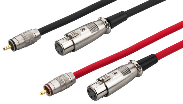 Verbindungskabel, 1,5m, RCA auf XLR Female