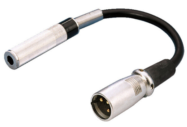 Audio Adapterkabel 15cm, XLR M m auf 6.3mm f mono