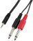 Verbindungskabel, 3,5mm Stereo auf 2x 6,3mm Klinke