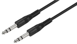 Klinkenkabel 1.2m, stereo, 2x 6.3mm Stecker