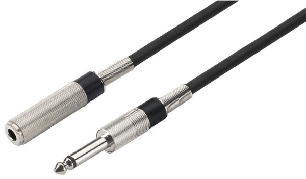 Klinken-Verlaengerungskabel, 6.3mm, 6m