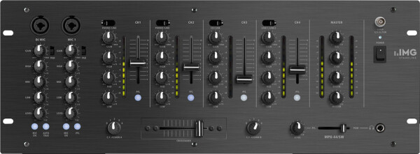 6-Kanal-Stereo-DJ-Mischpult 2xMik 4xAudio