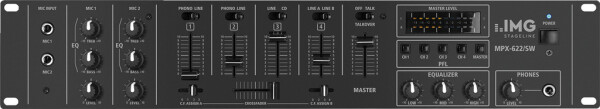 6-Kanal-Stereo-Audio-Mischer 1xMik 5xAudio 1xPhono