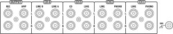 6-Kanal-Stereo-Audio-Mischer 1xMik 5xAudio 1xPhono