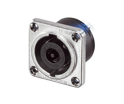 Speakon Einbaustecker 8pol.nickel