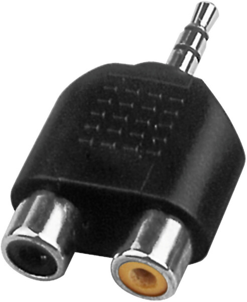 Y-Adapter, 3.5 mm Klinke auf 2 x Cinch
