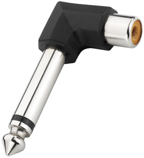 Winkel-Adapter 6.3mm mono M / Cinch F