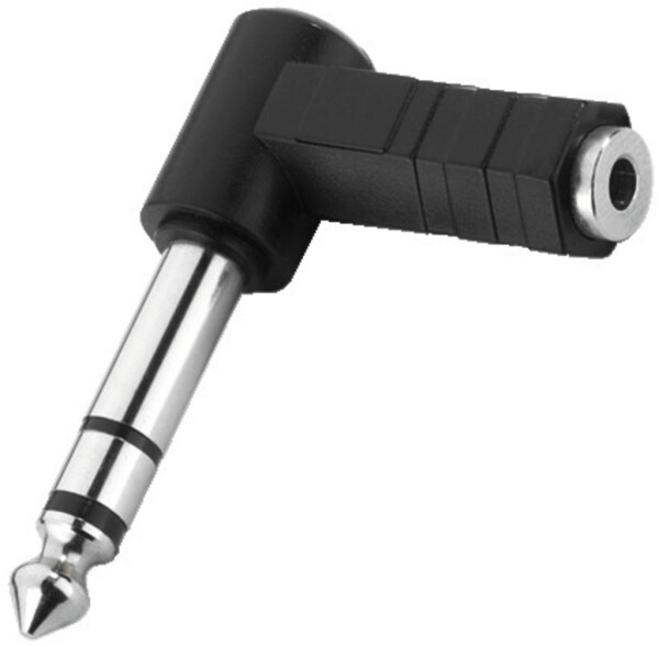 Winkeladapter 6.5mm m - 3.5mm f Stereo