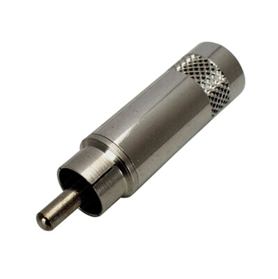 Cinch Kabelstecker mit Nickel beschichtetem