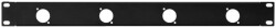 1HE-Blende mit Bohrung 4x D-Loch