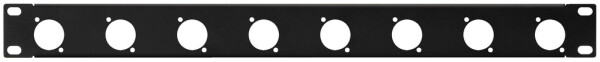 1HE-Blende mit Bohrung 8x D-Loch