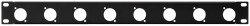 1HE-Blende mit Bohrung 8x D-Loch
